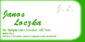 janos loczka business card